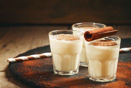 Eggnog is a popular holiday drink. However, if you're hosting a holiday party and recovering alcoholic will be present, opt for eggnog that is alcohol-free.